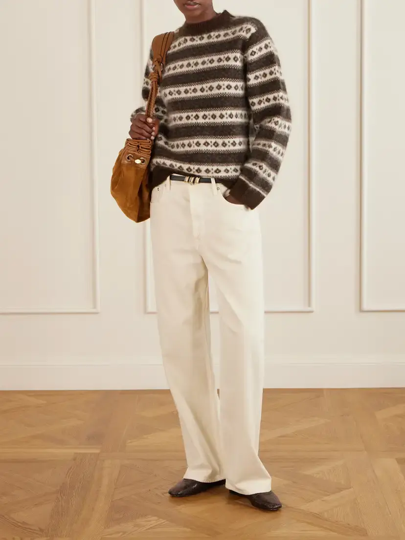 DÔEN Myles Striped Intarsia-knit Wool Sweater | Thumbnail 2 DÔEN Myles Striped Intarsia-knit Wool Sweater | Thumbnail 2