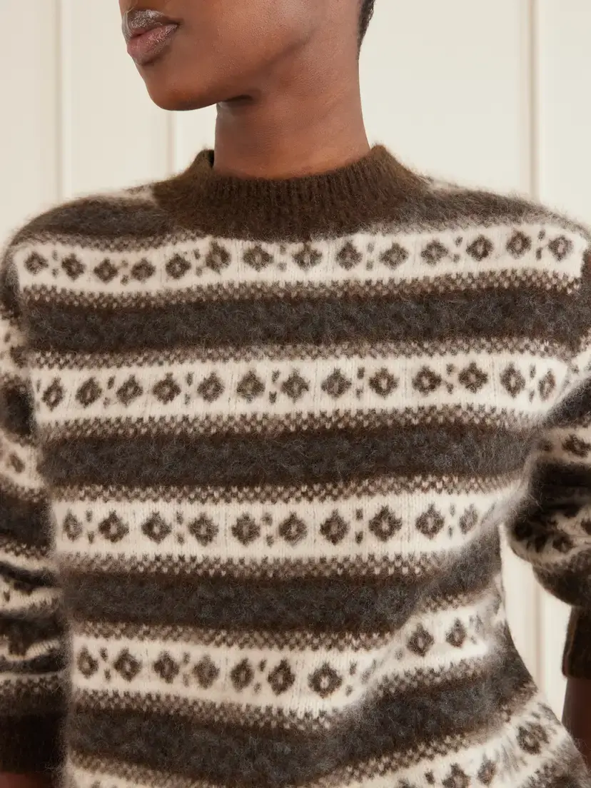 DÔEN Myles Striped Intarsia-knit Wool Sweater | Thumbnail 5 DÔEN Myles Striped Intarsia-knit Wool Sweater | Thumbnail 5