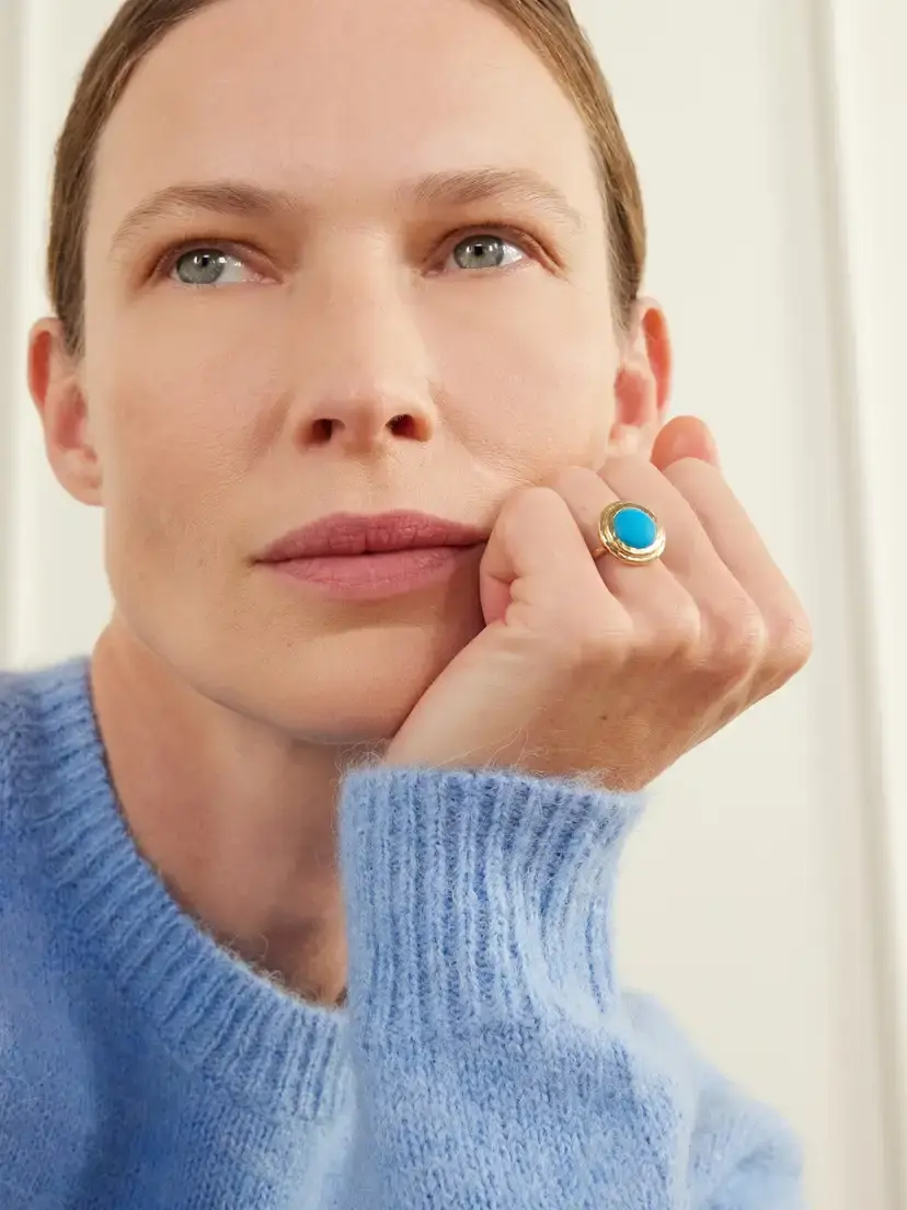 Octavia Elizabeth The Allia 18-karat Gold Turquoise Ring | Thumbnail 2