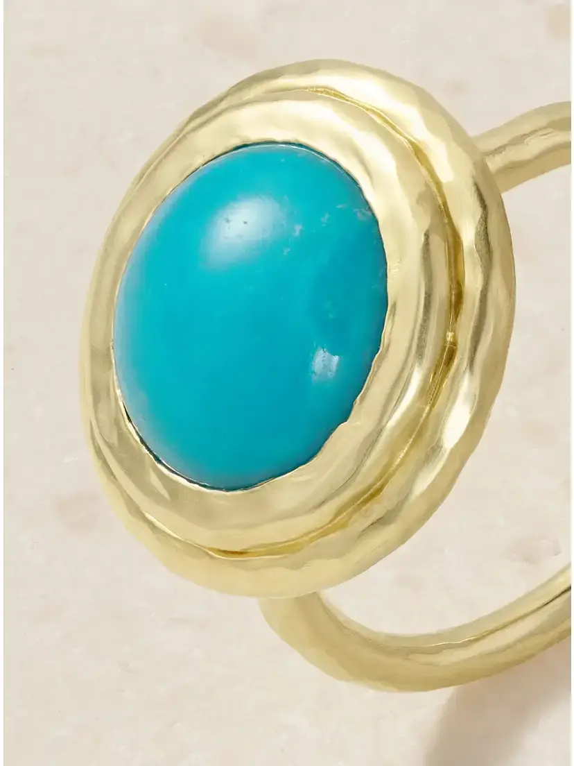 Octavia Elizabeth The Allia 18-karat Gold Turquoise Ring | Thumbnail 4