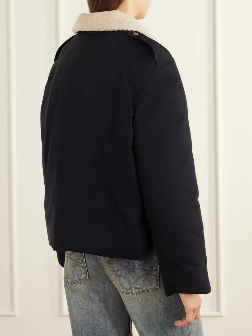 Loewe Padded Shearling-trimmed Cotton-blend Canvas Jacket | Thumbnail 4 Loewe Padded Shearling-trimmed Cotton-blend Canvas Jacket | Thumbnail 4