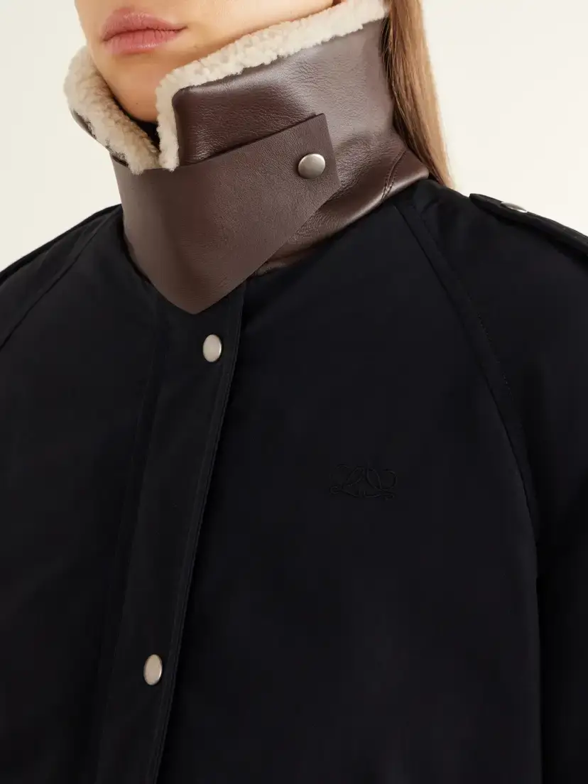Loewe Padded Shearling-trimmed Cotton-blend Canvas Jacket | Thumbnail 5 Loewe Padded Shearling-trimmed Cotton-blend Canvas Jacket | Thumbnail 5