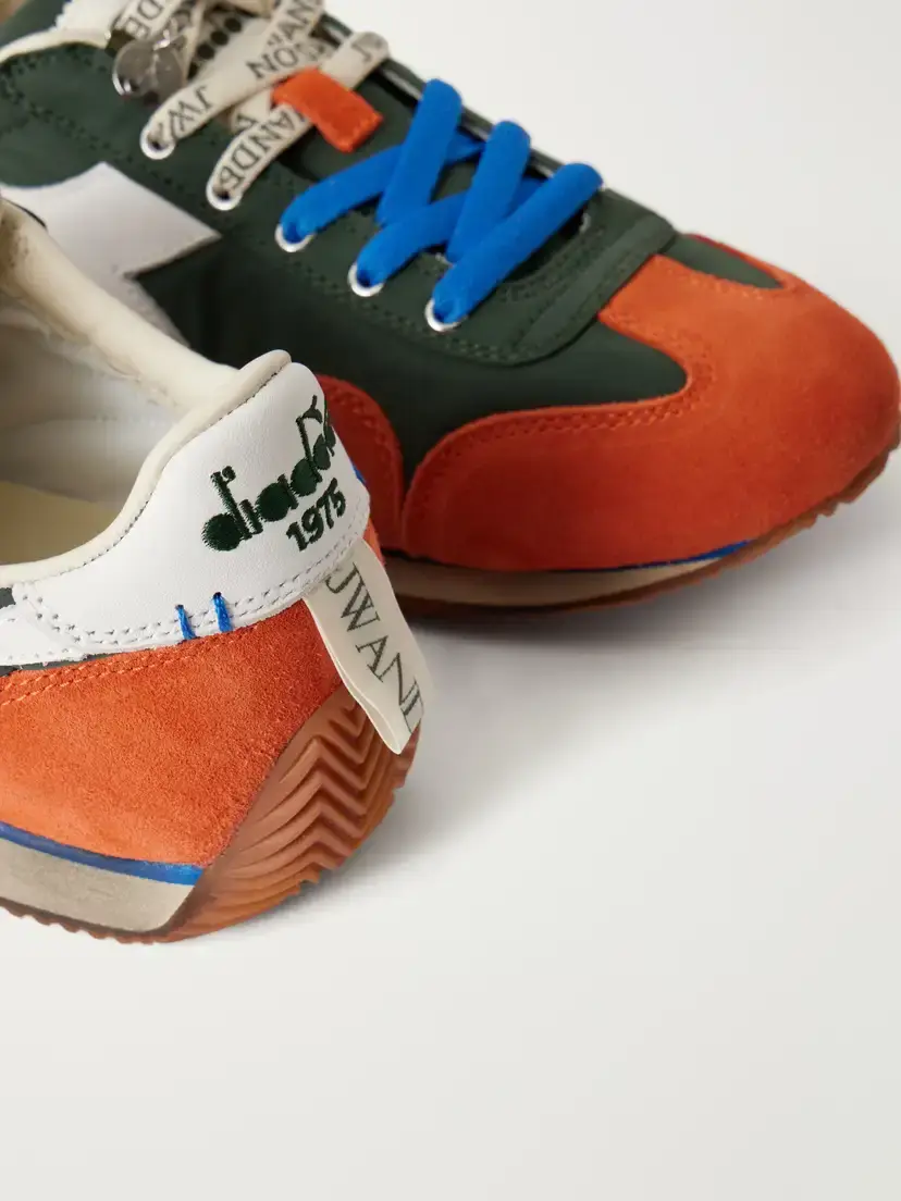 JW Anderson + Diadora Equipe Leather And Suede-trimmed Shell Sneakers | Thumbnail 4