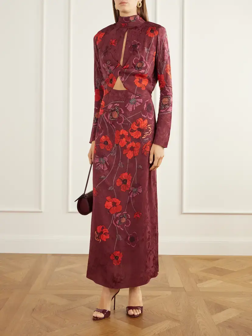 Johanna Ortiz In The Woods Cut-out Floral-print Jacquard Midi Dress | Thumbnail 2 Johanna Ortiz In The Woods Cut-out Floral-print Jacquard Midi Dress | Thumbnail 2