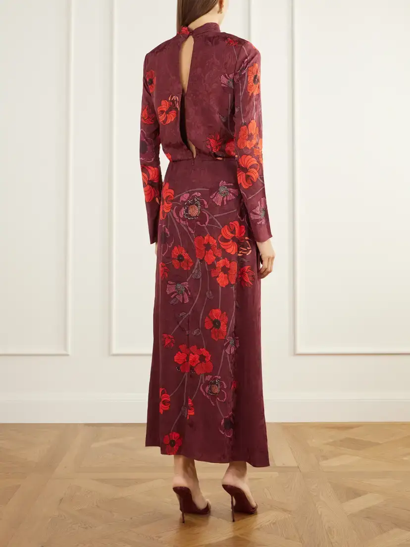 Johanna Ortiz In The Woods Cut-out Floral-print Jacquard Midi Dress | Thumbnail 3 Johanna Ortiz In The Woods Cut-out Floral-print Jacquard Midi Dress | Thumbnail 3