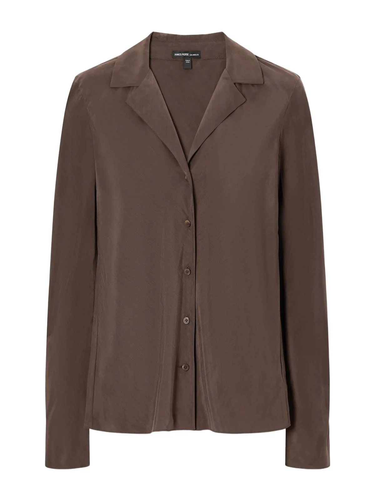 James Perse Washed Silk-habotai Shirt
