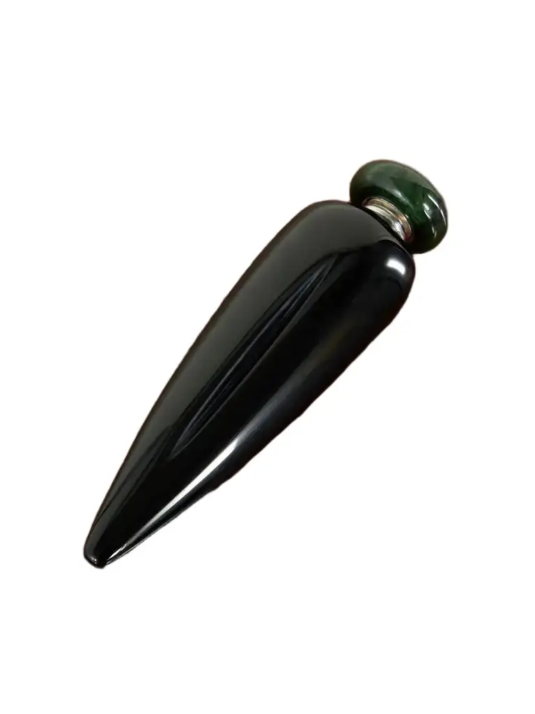 Sophie Buhai Silver Onyx And Jade Perfume Vial