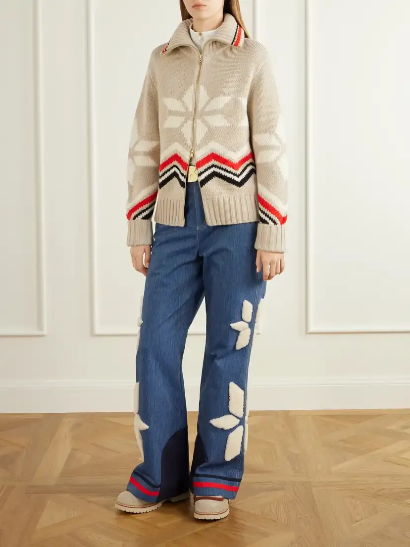 Bogner Frances Intarsia-knit Cashmere Zip-up Sweater | Thumbnail 2 Bogner Frances Intarsia-knit Cashmere Zip-up Sweater | Thumbnail 2