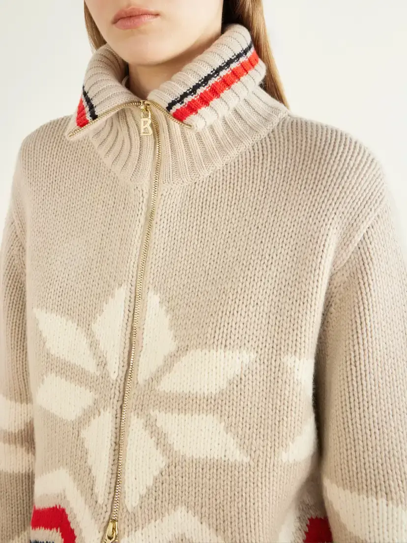 Bogner Frances Intarsia-knit Cashmere Zip-up Sweater | Thumbnail 5 Bogner Frances Intarsia-knit Cashmere Zip-up Sweater | Thumbnail 5