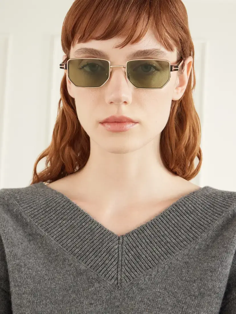 Tom Ford Liam-02 Square-frame Gold-tone Sunglasses | Thumbnail 2 Tom Ford Liam-02 Square-frame Gold-tone Sunglasses | Thumbnail 2