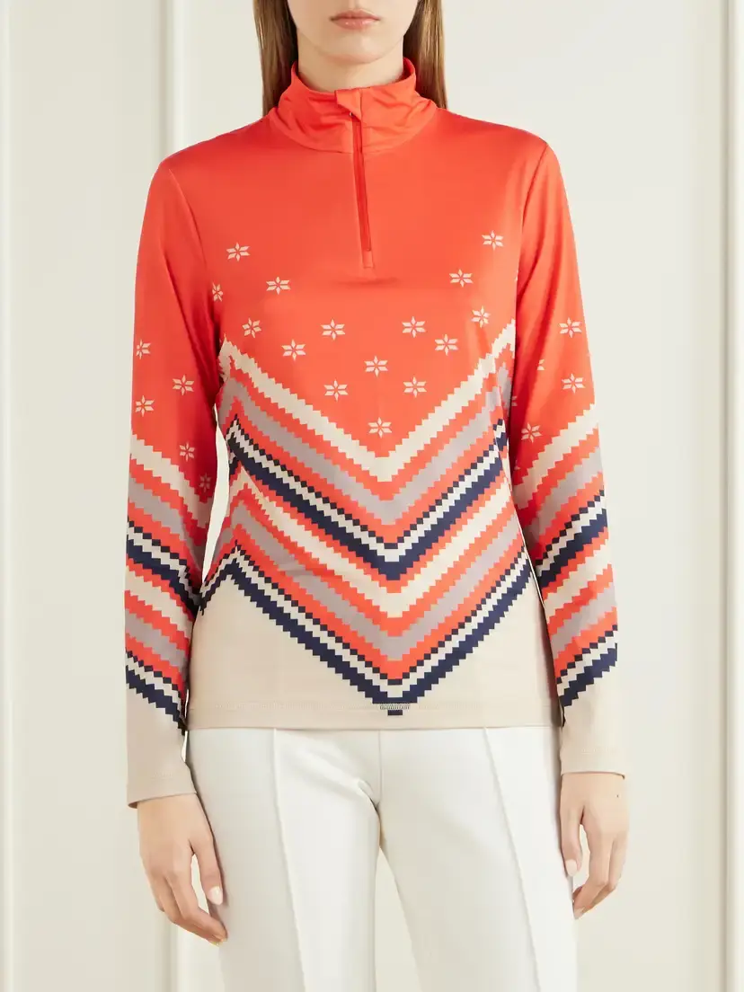 Bogner Fabia Printed Zip-up Base Layer | Thumbnail 3 Bogner Fabia Printed Zip-up Base Layer | Thumbnail 3