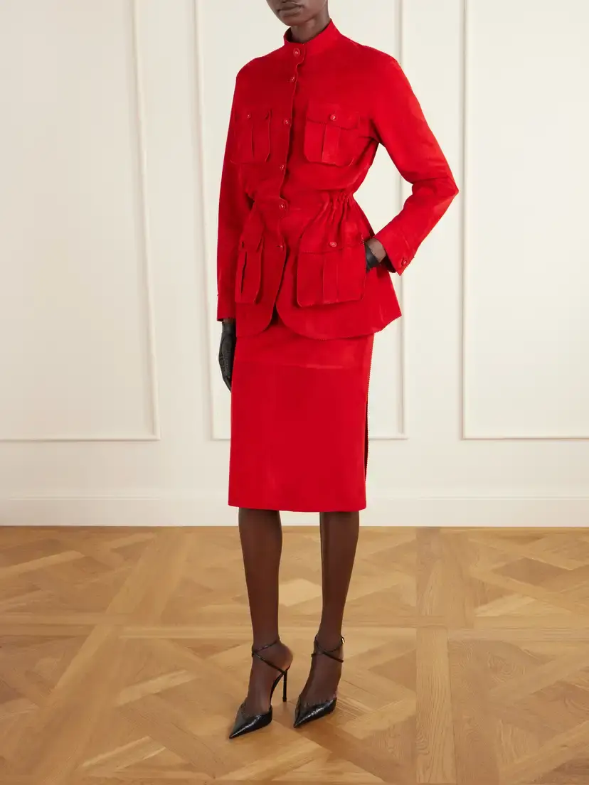 Tom Ford Gathered Suede Jacket | Thumbnail 2 Tom Ford Gathered Suede Jacket | Thumbnail 2