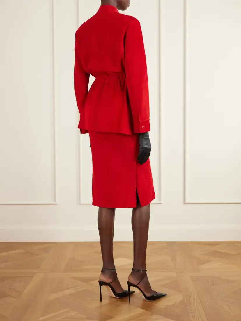 Tom Ford Gathered Suede Jacket | Thumbnail 3 Tom Ford Gathered Suede Jacket | Thumbnail 3