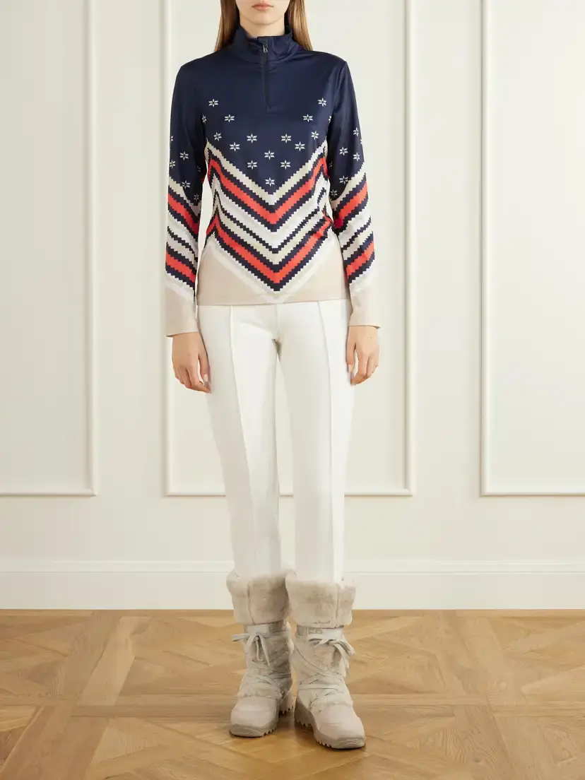 Bogner Fabia Printed Zip-up Base Layer | Thumbnail 2 Bogner Fabia Printed Zip-up Base Layer | Thumbnail 2
