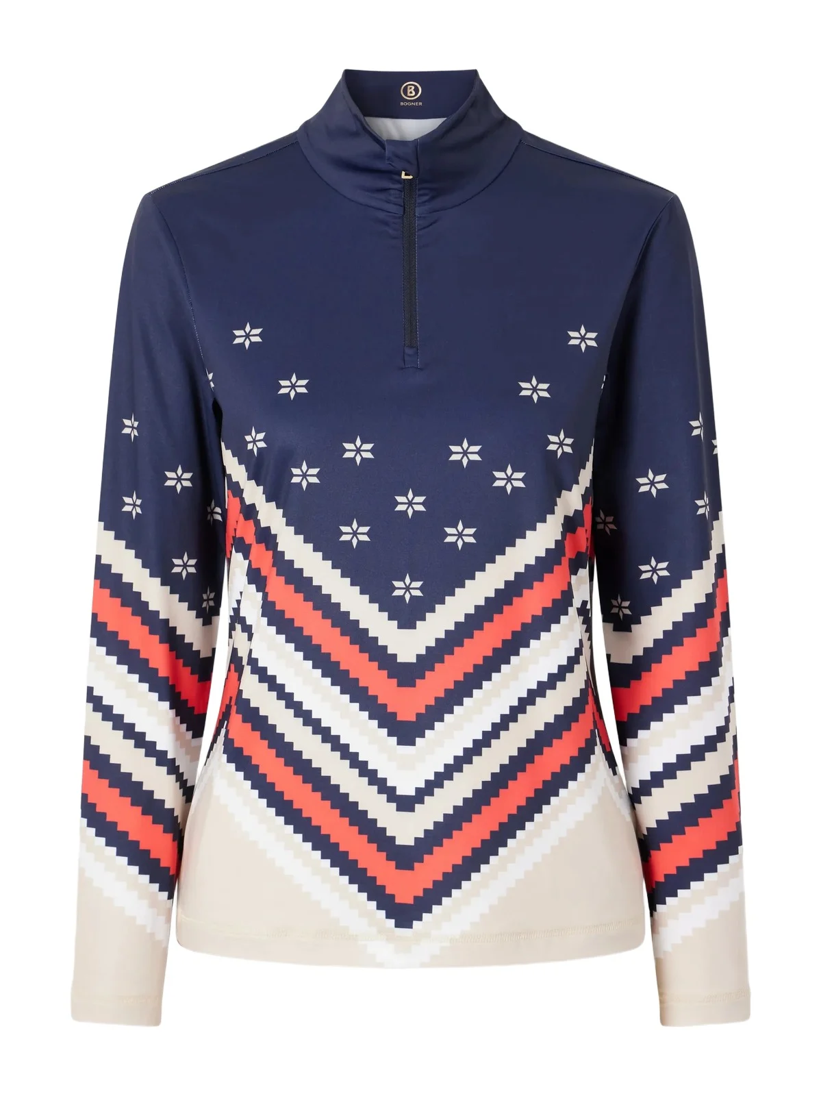 Bogner Fabia Printed Zip-up Base Layer