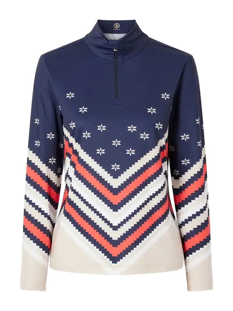 Bogner Fabia Printed Zip-up Base Layer