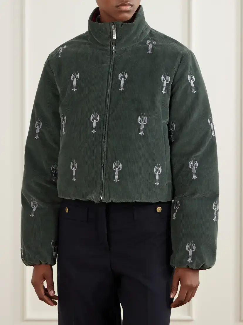 Thom Browne Reversible Embroidered Cotton-velvet Coat | Thumbnail 3 Thom Browne Reversible Embroidered Cotton-velvet Coat | Thumbnail 3