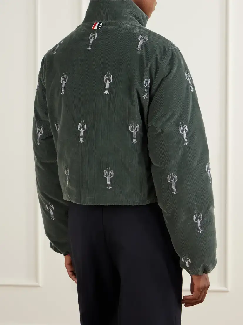 Thom Browne Reversible Embroidered Cotton-velvet Coat | Thumbnail 4 Thom Browne Reversible Embroidered Cotton-velvet Coat | Thumbnail 4