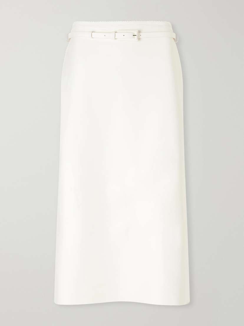 Tom Ford Belted Leather Midi Skirt