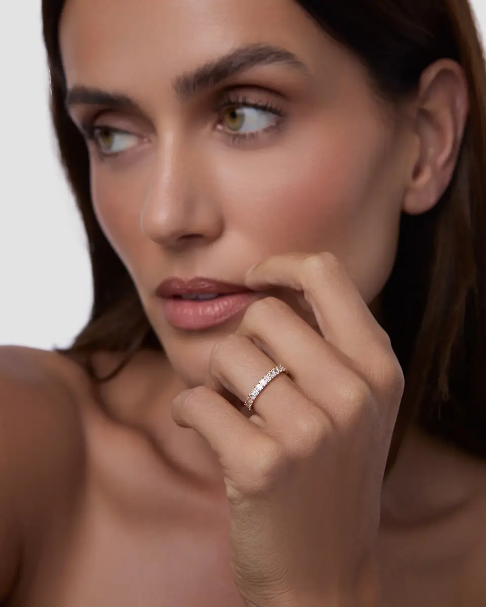 Jennifer Fisher Jennifer Fisher Radiant Cut Lab Diamond Eternity Band 6 | Thumbnail 2 Jennifer Fisher Jennifer Fisher Radiant Cut Lab Diamond Eternity Band 6 | Thumbnail 2