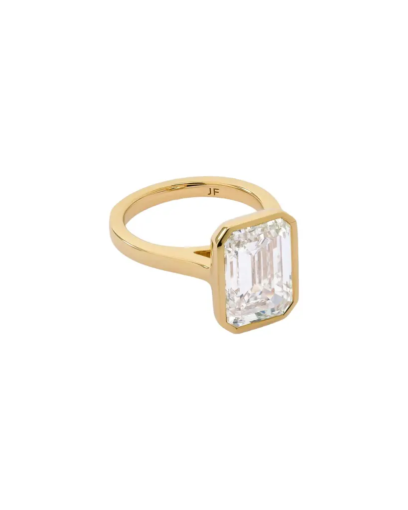 Jennifer Fisher Emerald Lab Diamond Anniversary Ring 5ct / 6 Jennifer Fisher Emerald Lab Diamond Anniversary Ring 5ct / 6