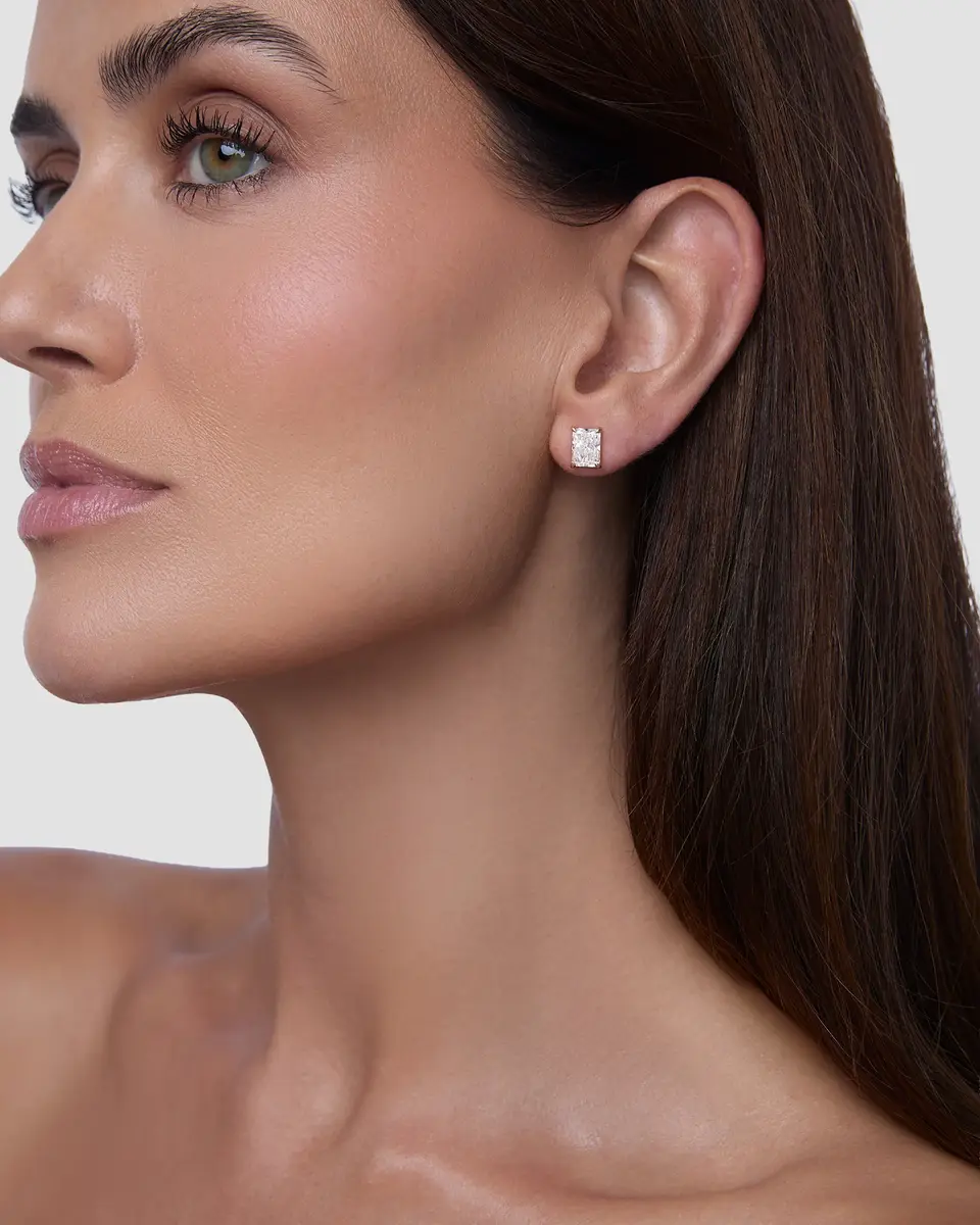 Jennifer Fisher Radiant Lab Diamond Stud 1.5ct