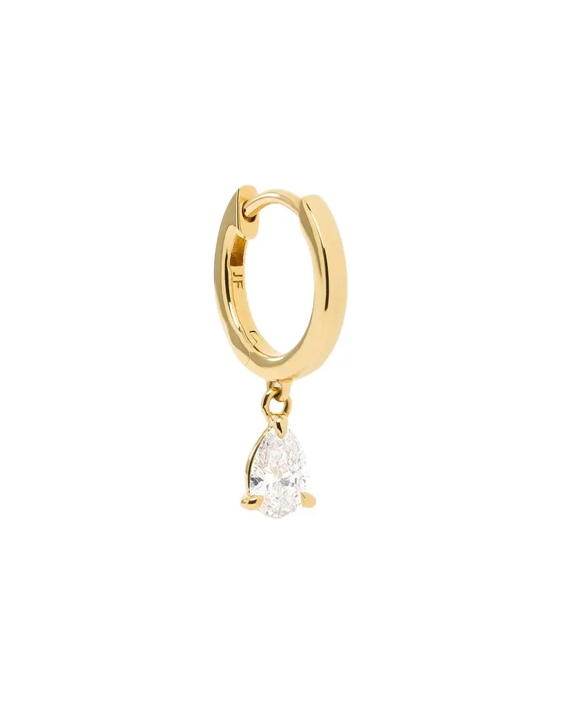 Jennifer Fisher Pear Lab Diamond Huggie 8mm
