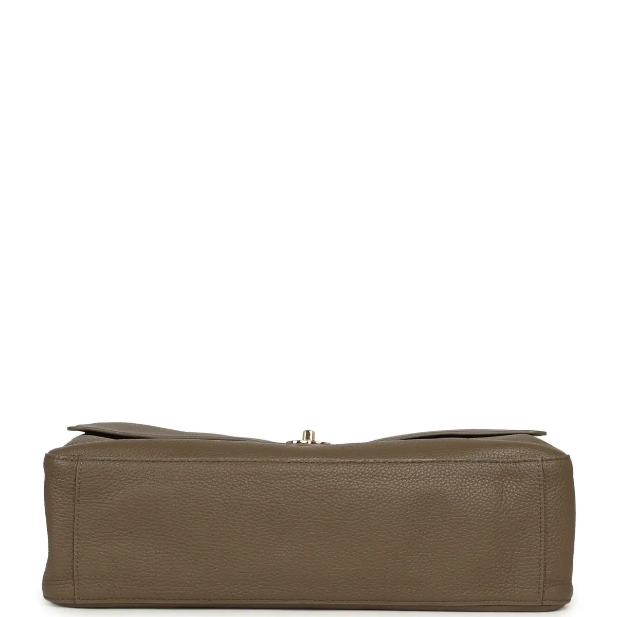 Chanel Chanel Maxi "Souplissimo" Large Flap Bag Dark Khaki Grained Calfskin Gold Hardware | Thumbnail 6