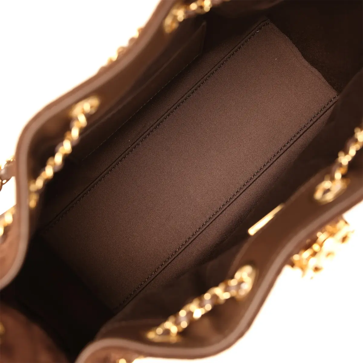 Chanel Chanel Mini 25 Hobo Bag Dark Brown Suede Gold Hardware | Thumbnail 8
