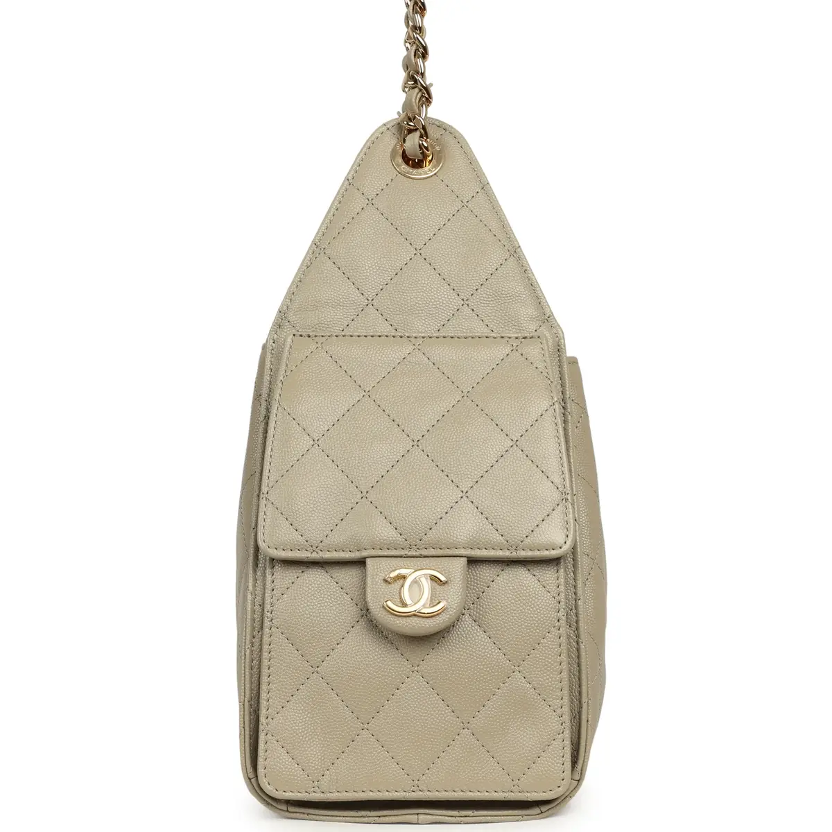 Chanel Chanel Small 25 Hobo Bag Beige Caviar Gold Hardware | Thumbnail 3