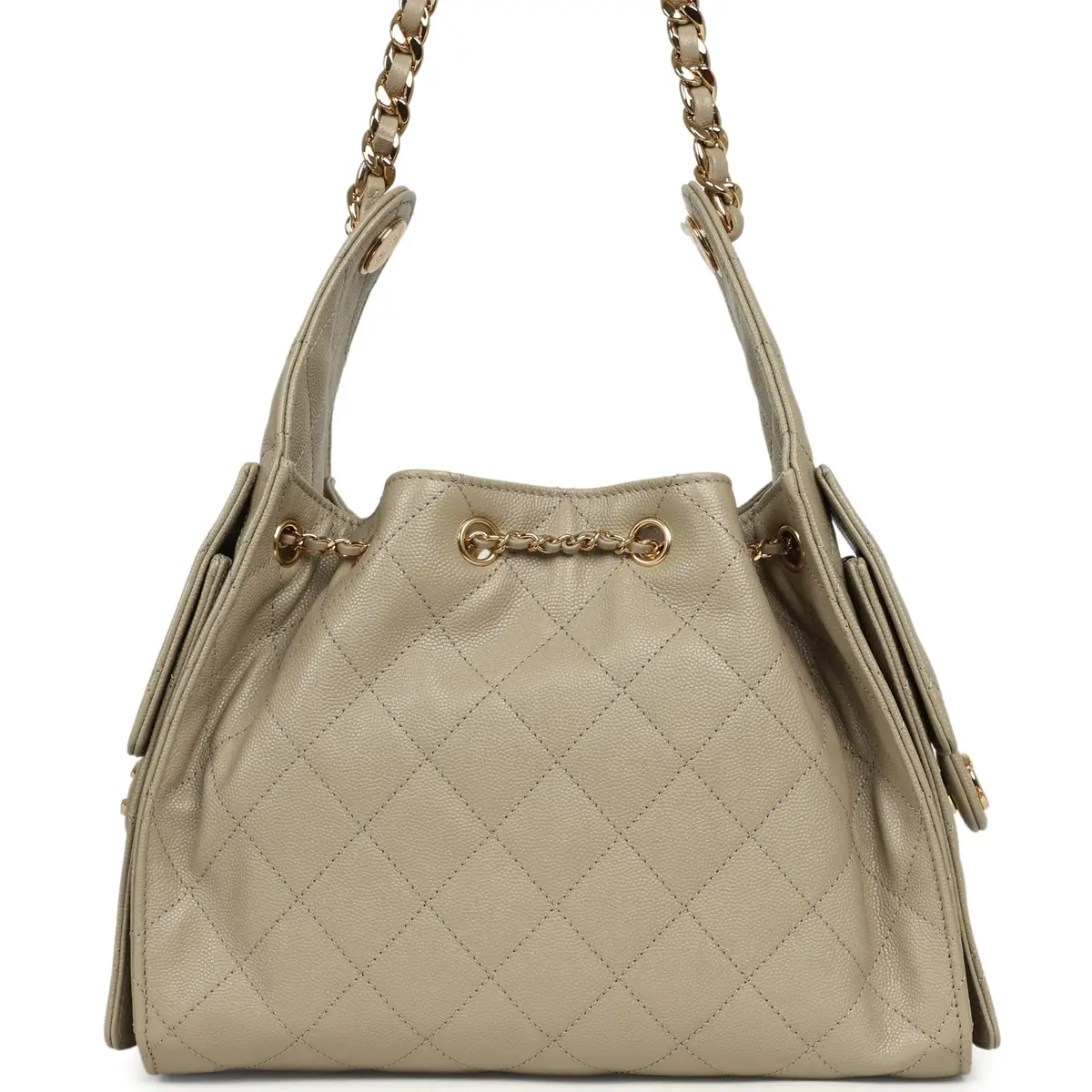 Chanel Chanel Small 25 Hobo Bag Beige Caviar Gold Hardware | Thumbnail 4