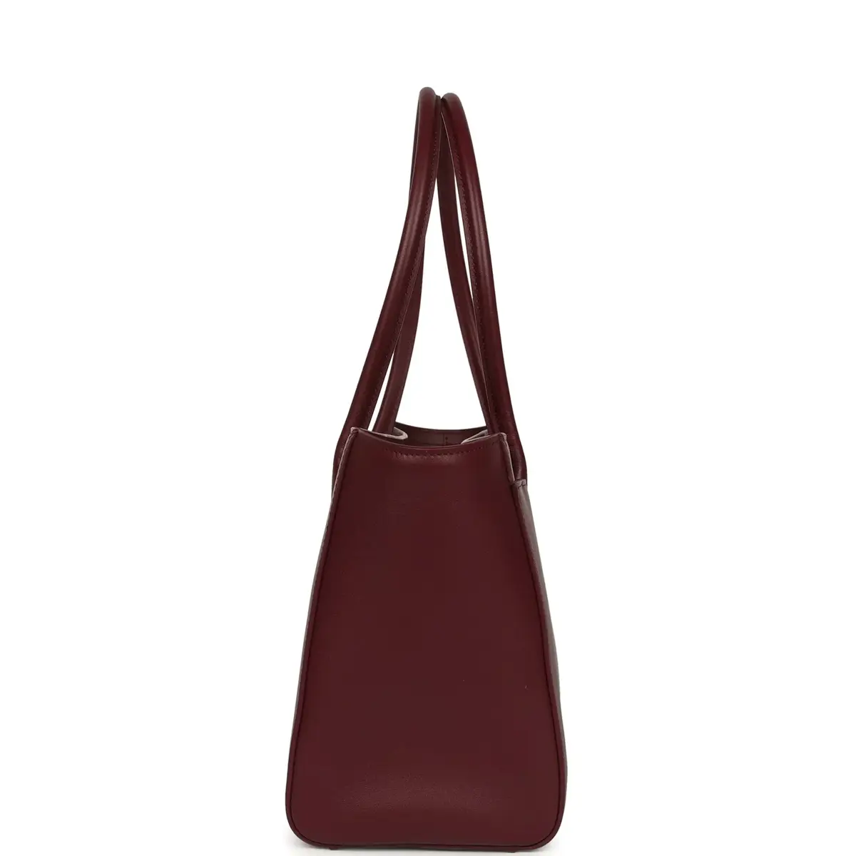 Chanel Chanel Small Cerf Shopping Bag Burgundy Calfskin Gold Hardware | Thumbnail 3
