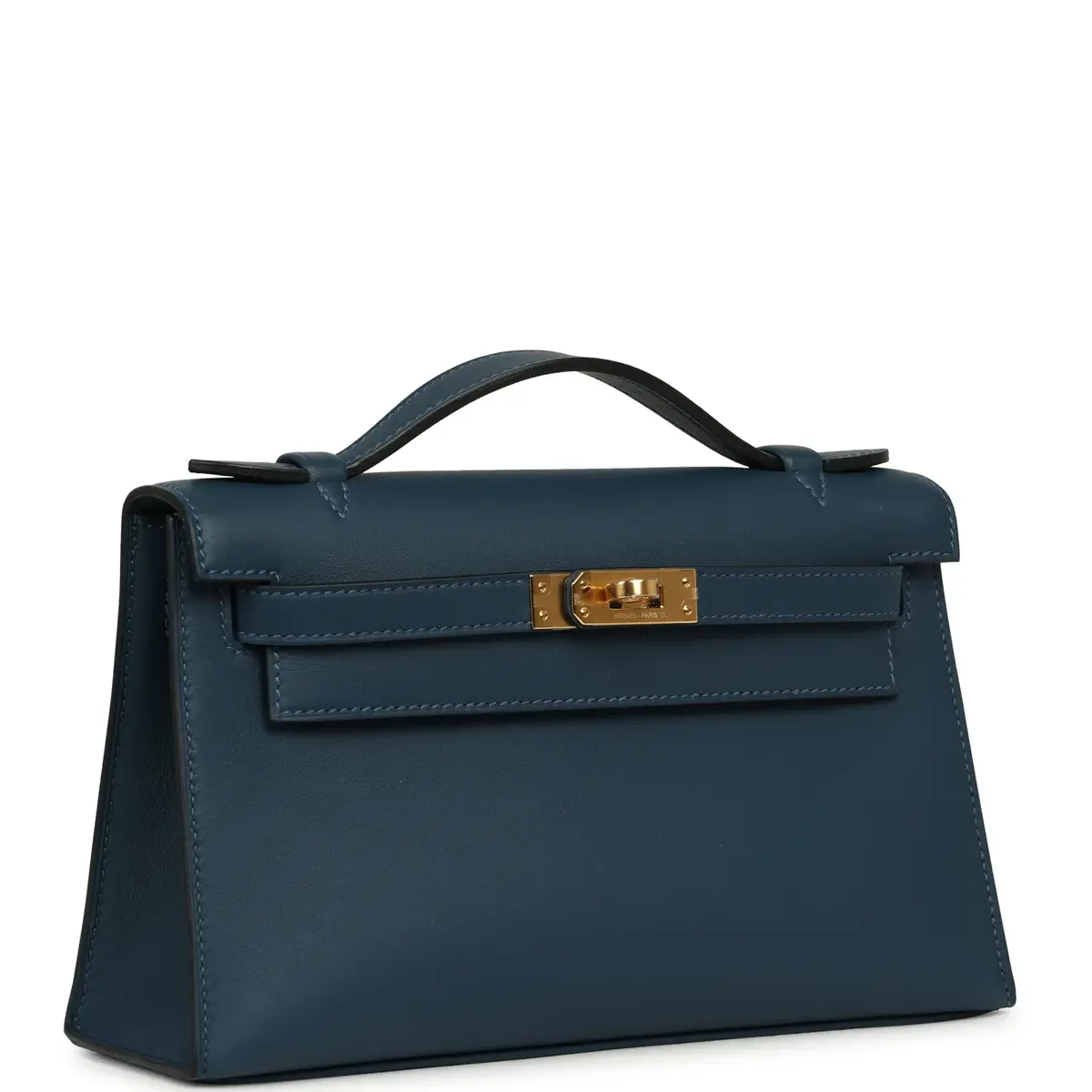 HERMÈS Hermes Kelly Pochette Bleu de Prusse Swift Gold Hardware | Thumbnail 2 HERMÈS Hermes Kelly Pochette Bleu de Prusse Swift Gold Hardware | Thumbnail 2