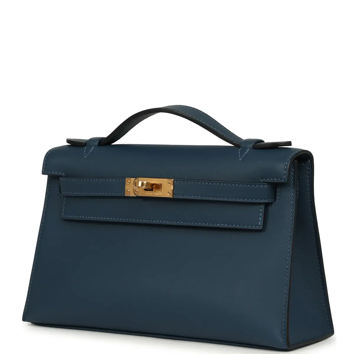 HERMÈS Hermes Kelly Pochette Bleu de Prusse Swift Gold Hardware | Thumbnail 5 HERMÈS Hermes Kelly Pochette Bleu de Prusse Swift Gold Hardware | Thumbnail 5
