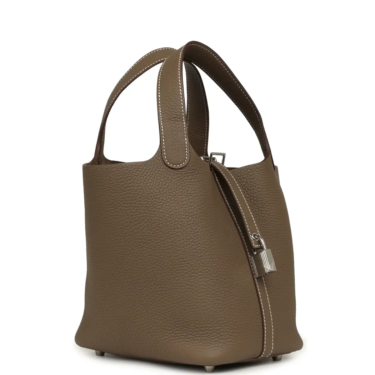 HERMÈS Hermes Picotin Lock 18 Etoupe Clemence Palladium Hardware | Thumbnail 2 HERMÈS Hermes Picotin Lock 18 Etoupe Clemence Palladium Hardware | Thumbnail 2