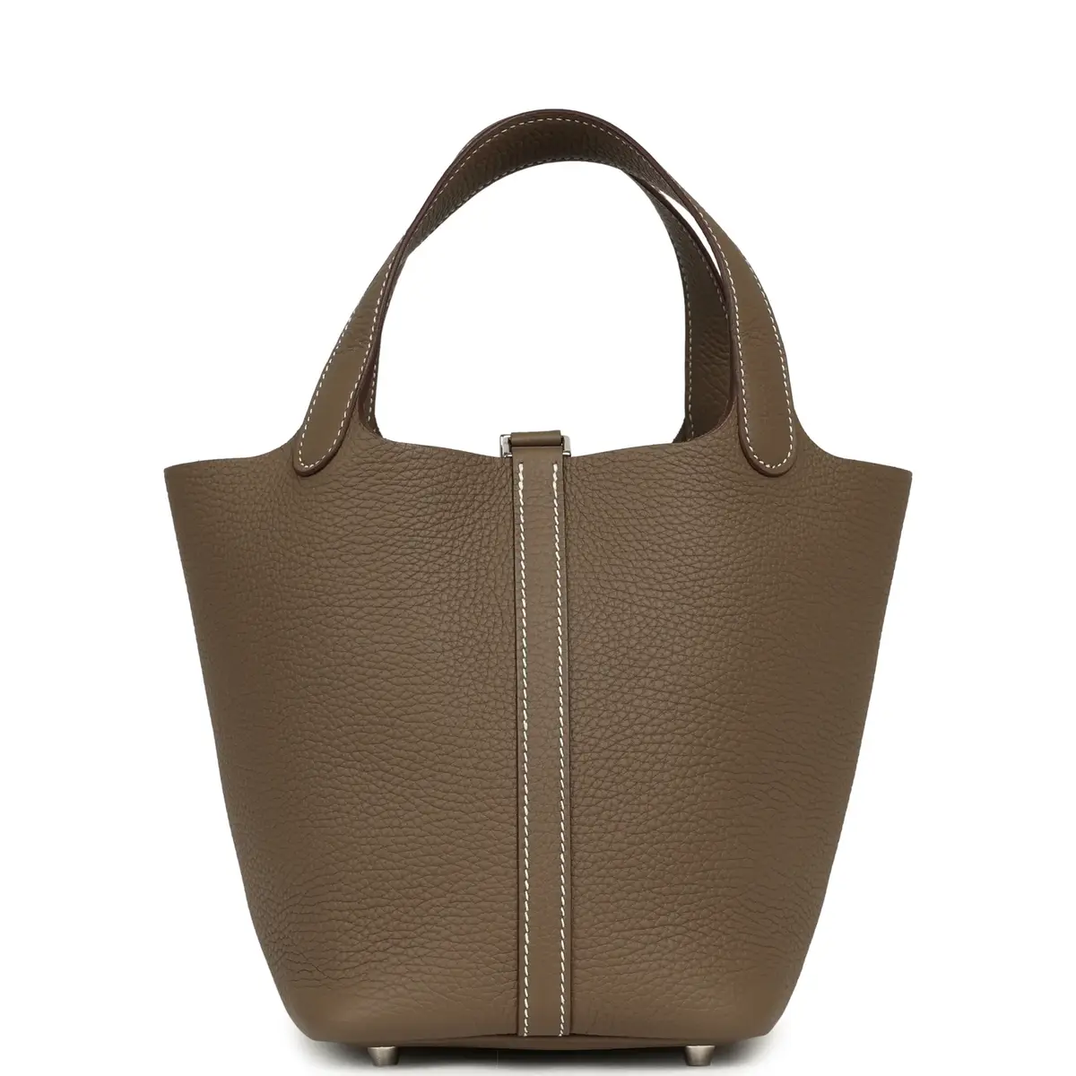HERMÈS Hermes Picotin Lock 18 Etoupe Clemence Palladium Hardware | Thumbnail 4 HERMÈS Hermes Picotin Lock 18 Etoupe Clemence Palladium Hardware | Thumbnail 4