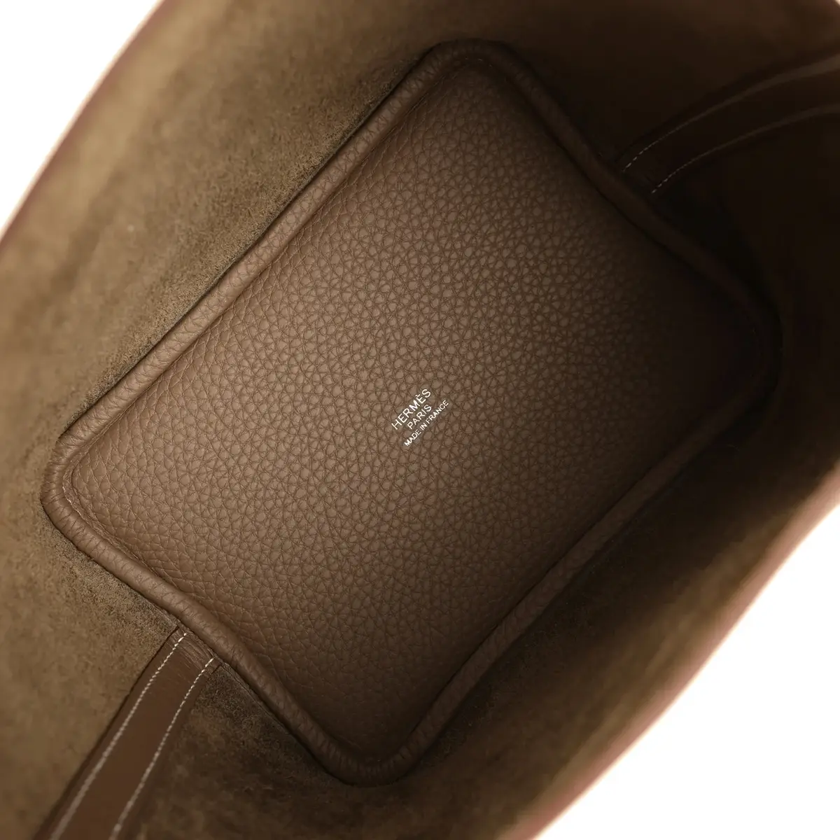 HERMÈS Hermes Picotin Lock 18 Etoupe Clemence Palladium Hardware | Thumbnail 8 HERMÈS Hermes Picotin Lock 18 Etoupe Clemence Palladium Hardware | Thumbnail 8