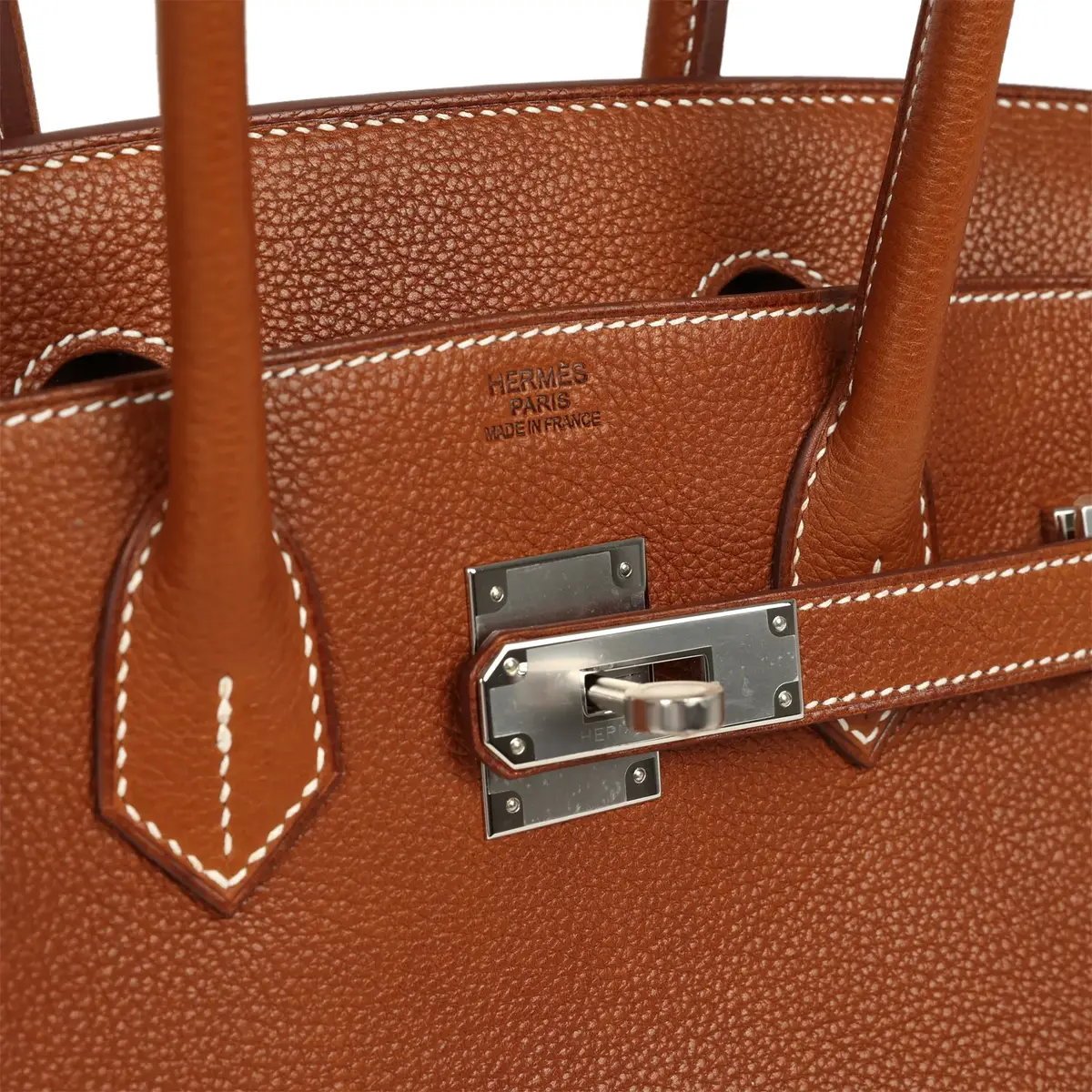 HERMÈS Hermes Shoulder Birkin Light 29 Fauve Barenia Faubourg Palladium Hardware | Thumbnail 7