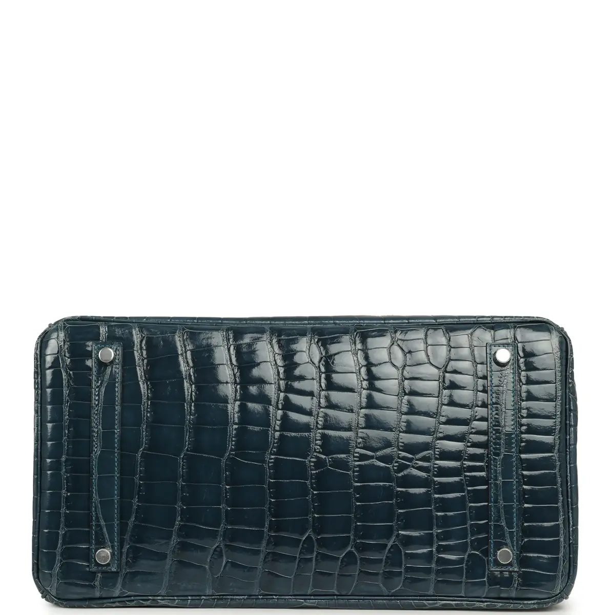 HERMÈS Pre-owned Hermes Birkin 35 Bleu Tempete Shiny Porosus Crocodile Palladium Hardware | Thumbnail 6 HERMÈS Pre-owned Hermes Birkin 35 Bleu Tempete Shiny Porosus Crocodile Palladium Hardware | Thumbnail 6