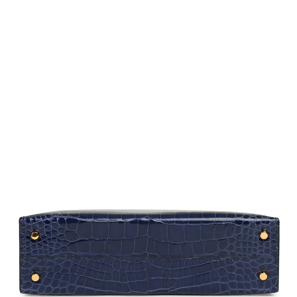 HERMÈS Pre-owned Hermes Kelly Sellier 20 Bleu Saphir Shiny Alligator Gold Hardware | Thumbnail 6