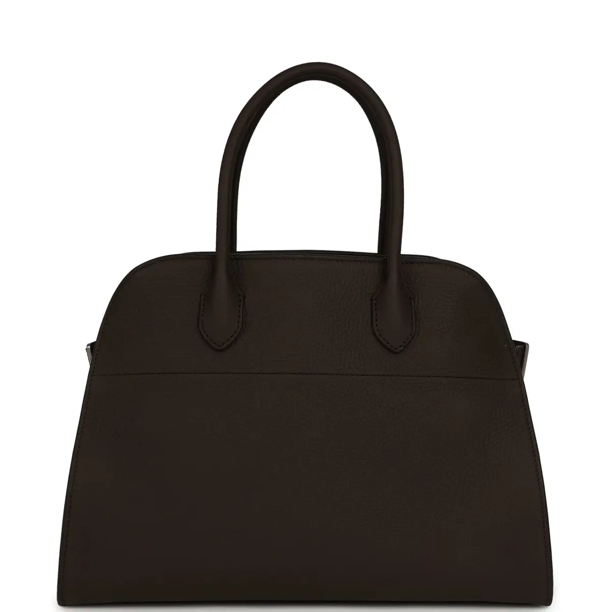 The Row The Row Soft Margaux 12 Bag Deep Brown Calfskin Silver Hardware | Thumbnail 4 The Row The Row Soft Margaux 12 Bag Deep Brown Calfskin Silver Hardware | Thumbnail 4