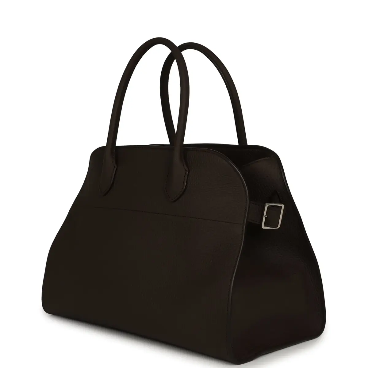 The Row The Row Soft Margaux 12 Bag Deep Brown Calfskin Silver Hardware | Thumbnail 5 The Row The Row Soft Margaux 12 Bag Deep Brown Calfskin Silver Hardware | Thumbnail 5