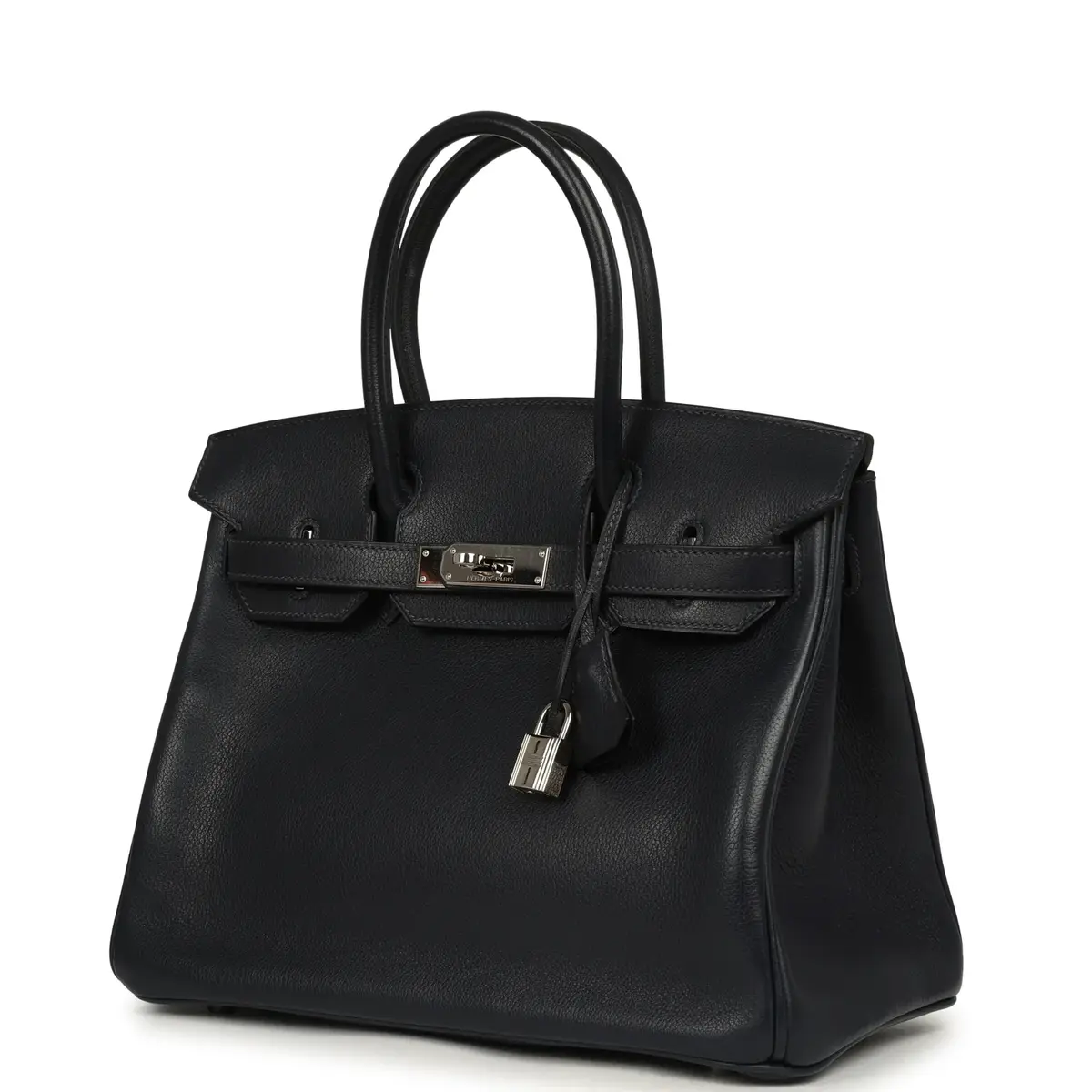 HERMÈS Vintage Hermes Birkin 30 Bleu Indigo Evergrain Palladium Hardware | Thumbnail 5