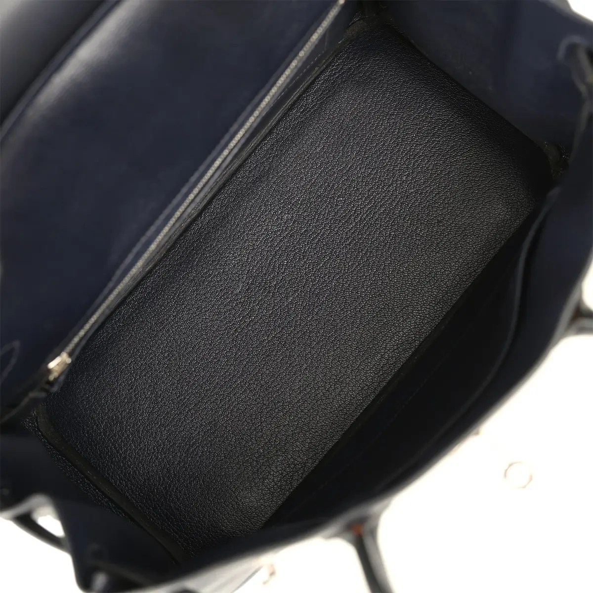 HERMÈS Vintage Hermes Birkin 30 Bleu Indigo Evergrain Palladium Hardware | Thumbnail 8