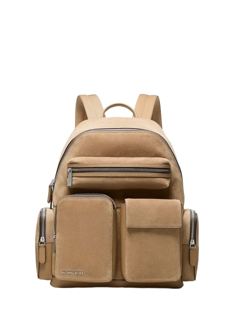 Michael Kors Collection Dakota Suede Cargo Backpack in Natural - One Size by Michael Kors Mens