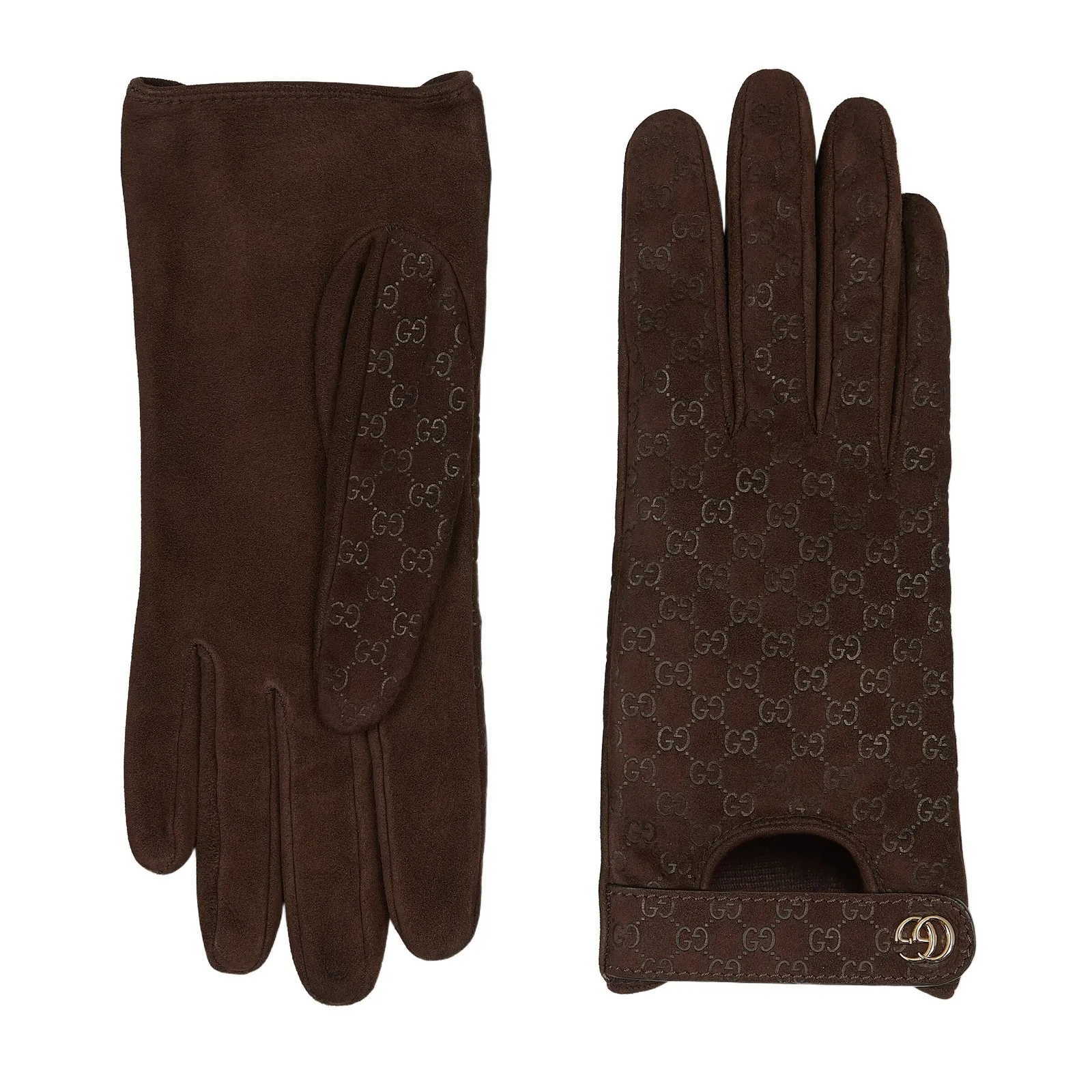 Gucci GG Leather Gloves With Double G