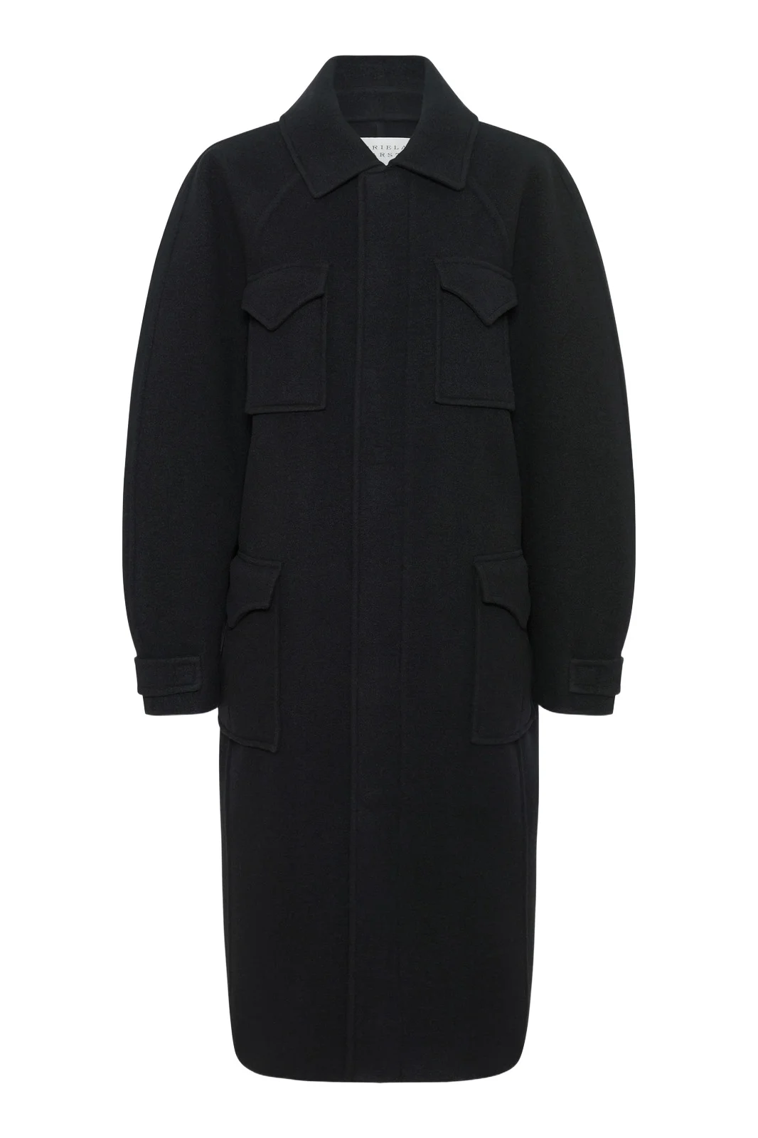 Gabriela Hearst Arbor Cocoon Coat in Black Cashmere Felt