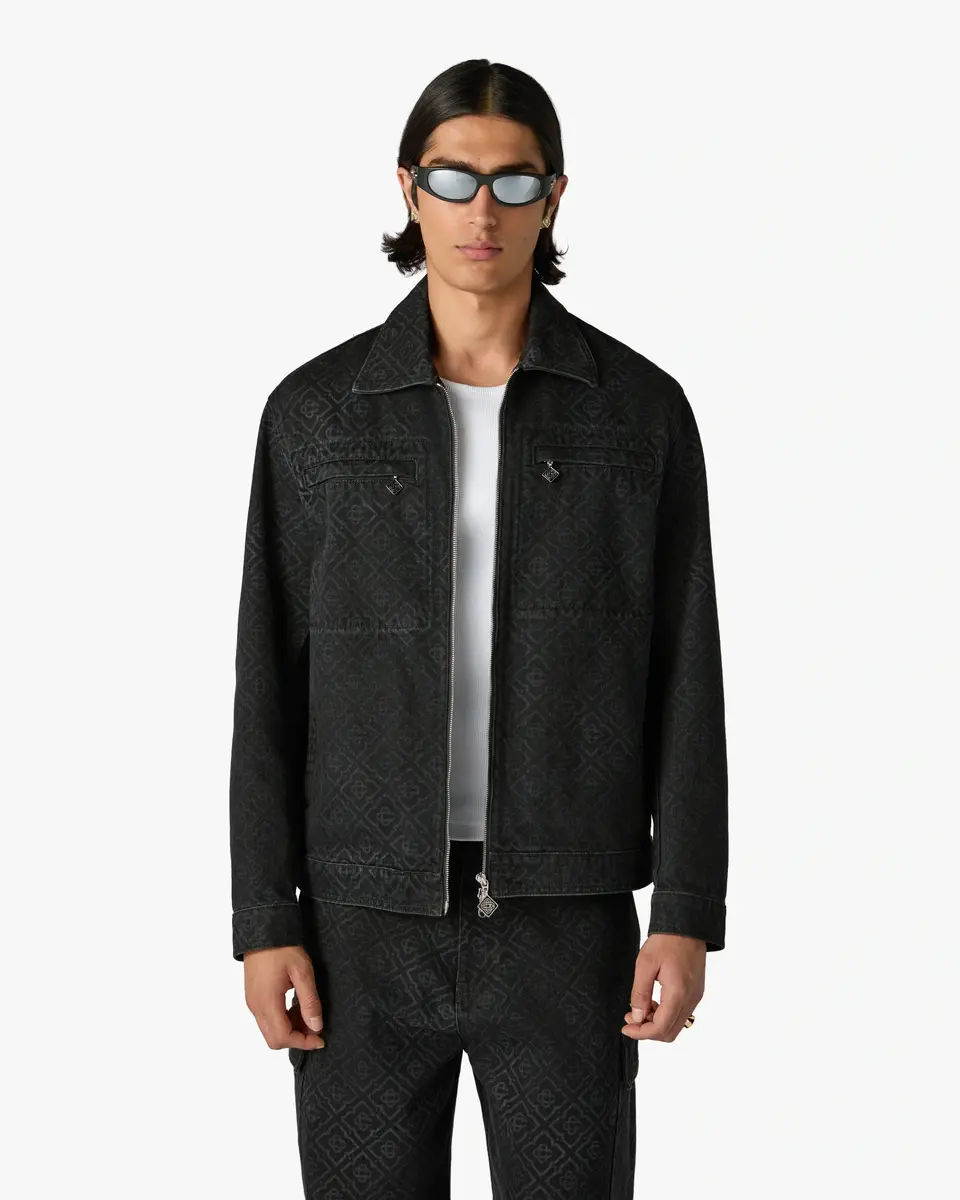 Casablanca Black Monogram Denim Jacket | Thumbnail 4