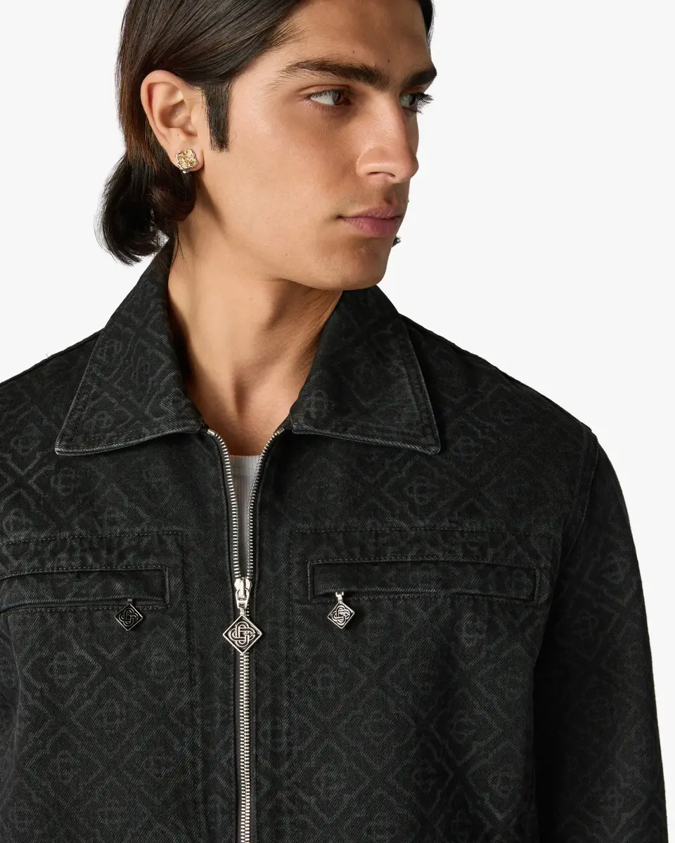 Casablanca Black Monogram Denim Jacket | Thumbnail 5
