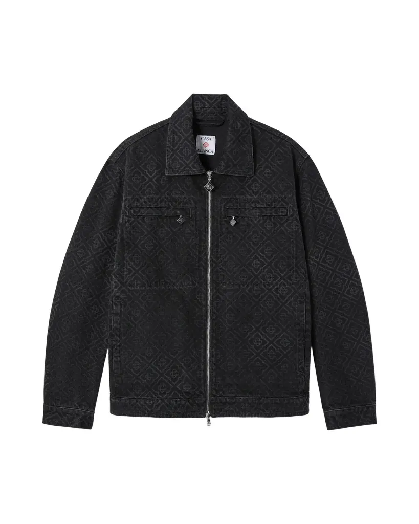 Casablanca Black Monogram Denim Jacket